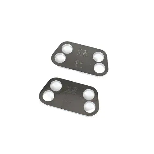 Two Silver, Metal CRG R25-31 Steering Column Lock Plates for a CRG KT2 Kart.