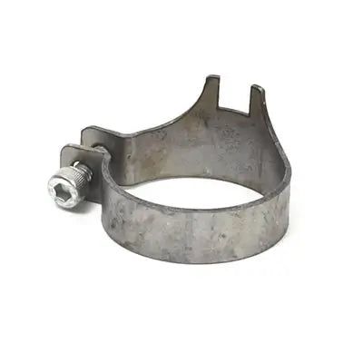 A Silver, Metal, Upside Down LO206 Carburetor Locking Cap with Locking Guides and a Tightening Screw.