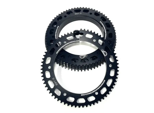 A Stack of Black Rev #219 Karting Rear Twist Sprockets.