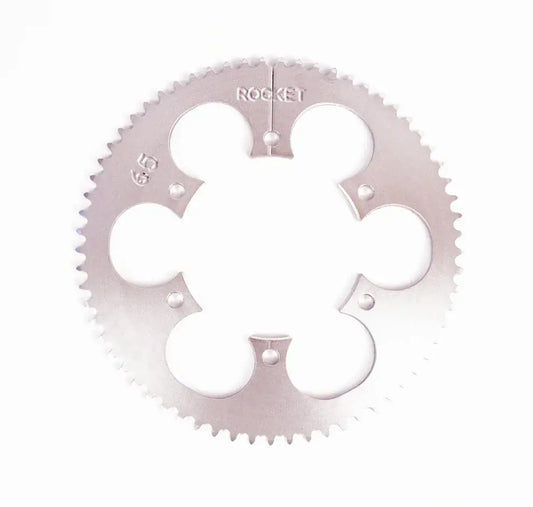 Overhead View of a Rocket Sprocket  Sprocket Mini Twist Rear Karting Sprocket.